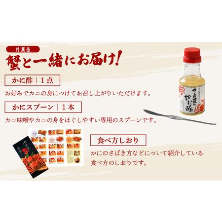 ふるさと納税 ≪浜茹で≫越前がに夫婦セット（2〜3人前）かに酢 食べ方しおり スプーン付き【雄 雌 ズワイガニ 越前ガニ せいこがに 姿 ボイル .. 福井県越前町