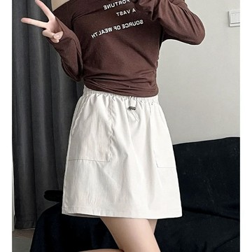 【出清下殺】#短褲裙#顯瘦工裝裙褲女夏薄款2024新款高腰休閒a字半身裙小個子速幹短褲