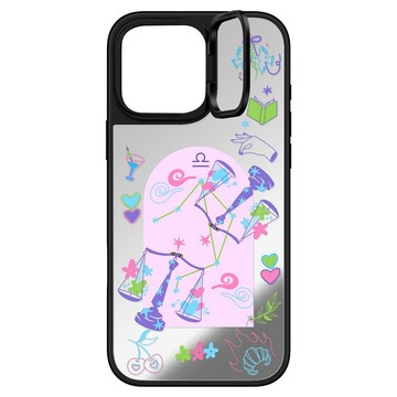 CASETiFY 手機保護殼 背版型 鏡面支架 MagSafe兼容  天秤座 黑色  iphone16 pro max