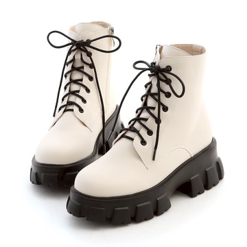 D+AF 酷甜主張．超輕量綁帶鋸齒短靴