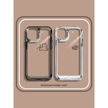 情侶手機殼適用蘋果15promax貓咪小魚iPhone14pro小眾一對13簡約12mini可愛11新款xs高級感xr硅膠8plus透明se