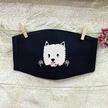 反光口罩 透氣棉布口罩 西高地白㹴 West Highland White Terrier