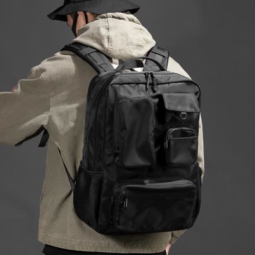背包男雙肩包休閑旅行尼龍防水電腦包結實大容量高中初中學生書包