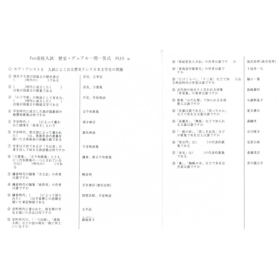 高校入試歴史デュアル一問一答式プラスα