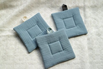 方塊杯墊 / 青碧色