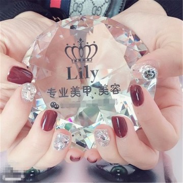 💎【網美同款】美甲拍照｜道具｜刻字水晶玻璃大鑽石｜手拿背景板 宣傳照神器 美甲店行銷 提升質感