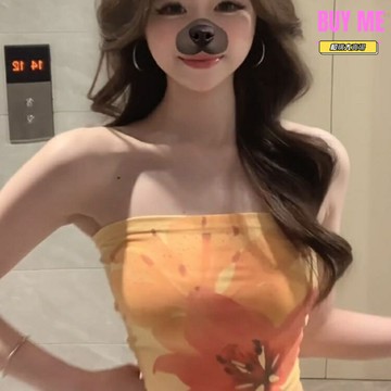 【純欲辣妹】吊帶背心 抹胸 露臍上衣 短款上衣 無袖背心 夏季外搭 性感印花 修身顯瘦 夜店派對穿搭