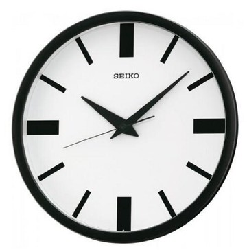seiko SK037 精工鐘 (QXA476T) 日本設計風格簡約圓形掛鐘/黑白 31 cm｜樂天全館特惠中★指定刷卡回饋10%