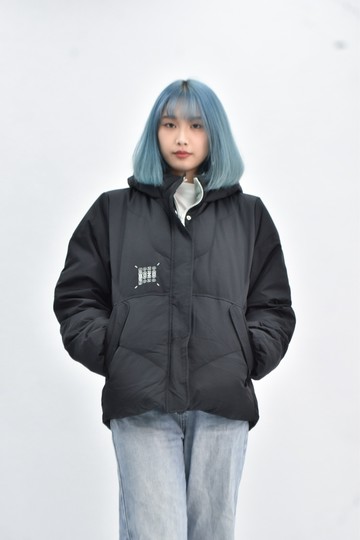 (XL) gozo 連帽黑色外套
