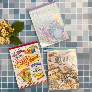 日本製 迪士尼 三眼怪 奇奇蒂蒂 怪獸電力公司 彩色 便條紙(大本)｜小鶴日貨