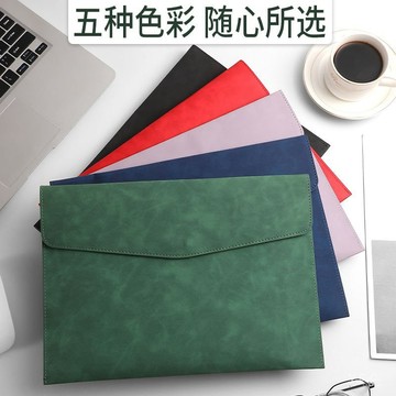 🔥桃園有貨🔥【2267人好評】商務豪華皮質a4文件袋耐用超厚文件包手提收納袋文件出差百搭ins WUJG