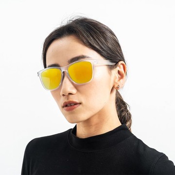 2is ChrisO 太陽眼鏡│透白色霧面框│橘色反光鏡片│UV400