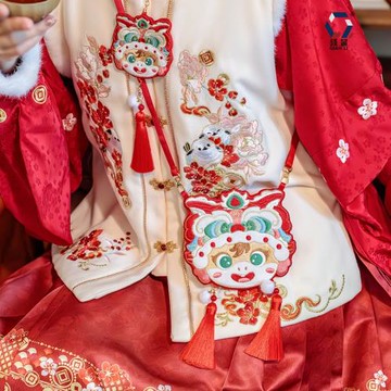 馬年紅包拜年漢服配飾斜挎包喜慶春節新年紅包利是封刺繡包新年包