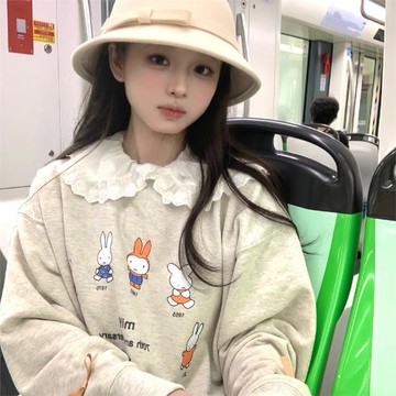 清倉 mi菲 70周年 可愛卡通蝴蝶結 衛衣