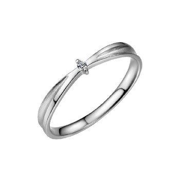 KOR 蔻兒鑽石 愛 閃耀 鑽石白鋼 女戒指 求婚戒/訂婚戒