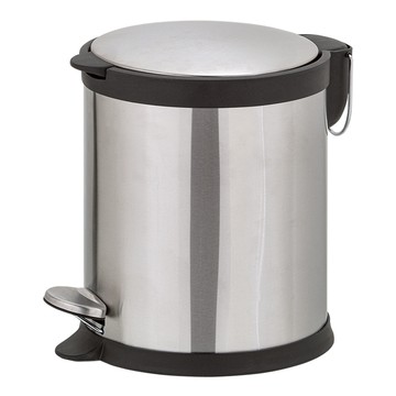 ikloo 宜酷屋 不銹鋼靜音腳踏式垃圾桶5L 29.4Wx23.3Dx28.1Hcm 1.5kg  1個  銀