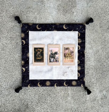 手工塔羅牌十字架。日本製造。迷你尺寸。使用高級絲綢提花織物。