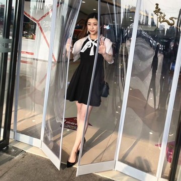 家用商鋪四季通用空調隔斷保暖擋風磁性自吸透明塑料推拉滑動門簾 免打孔門簾 隔絕油煙 冷氣門簾 冷氣擋風簾 空調門簾