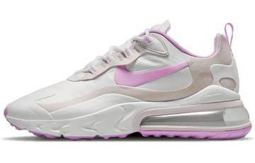 WMNS NIKE AIR MAX 270 REACT WHITE FUCHSIA GLOW PLATINUM VIOLET