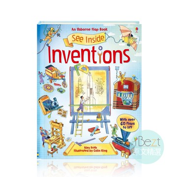 Usborne See Inside Inventions | 外文 | 繪本 | 翻翻 | 厚紙書 | 硬頁 | 知識 | 百科 | 科學 | 探索 | 發明 | 創意
