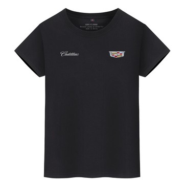 凱迪拉克車標短袖T恤純棉工裝定制汽車4s店工作服男女車友會衣夏