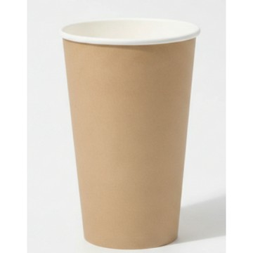 【福利品商品】JX 雙P冷熱共用杯 16oz, 直徑9 x 13cm, 牛皮色, 50個, 1袋