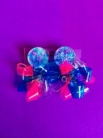 春之風暴 粉色 耳環 / 夾式耳環