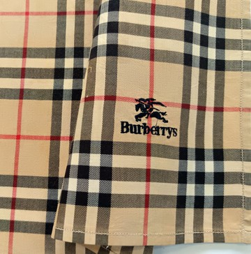 Burberry 古董手帕 口袋巾 Nova Check 格紋 18.5 x 18.5 英吋
