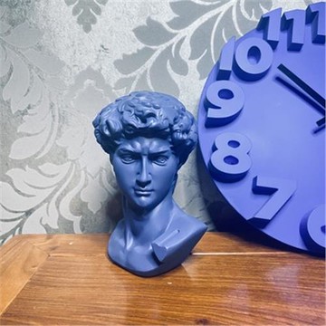 克萊因藍色石膏大衛頭像擺飾