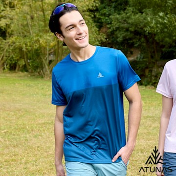【ATUNAS 歐都納】男循環酷涼節能抑菌短袖T恤A1TS2506MC深藍/涼感/抗菌/除臭/樂遊戶外