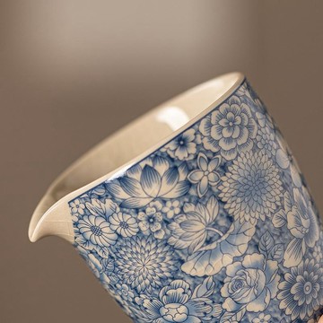【茶品名】🍵公道杯 過濾 分茶器陶泥汝窯黃青花瓷茶海公杯分茶器汝瓷家用公道杯陶瓷復古加厚防燙