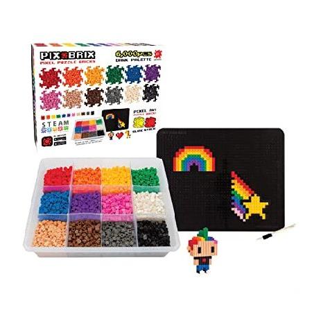 Pix Brix Pixel Art Puzzle Bricks 6,000 Piece Pixel Art Container