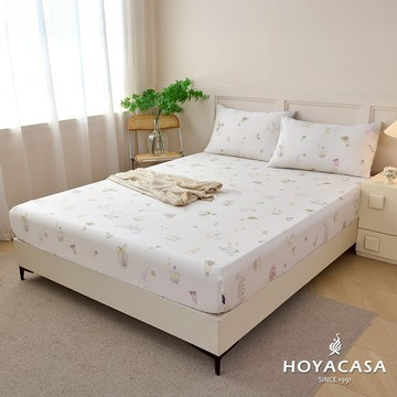 HOYACASA 100%天絲枕套床包三件組｜微甜晨霧｜(單人/雙人/加大)