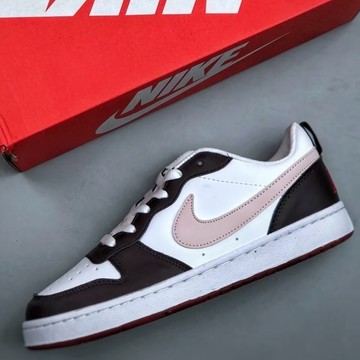 NIKE COURT BOROUGH LOW SE GS 黑白 淺粉勾 休閒 大童鞋 IF3402-100