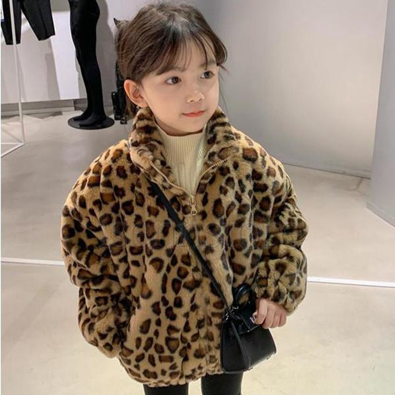 ヒョウ柄 レオパード ファーコート 子供服 女の子 キッズ ベビー