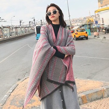 現貨+預購 圍巾仿羊絨披肩-復古民族風印花加大女配件73ub28【獨家進口】【米蘭精品】