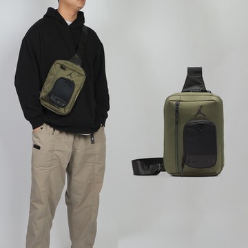 Nike 斜背包 Jordan Collectors 綠 黑 CORDURA 抗撕裂 可調背帶 側背包 包包 JD2443015AD-002
