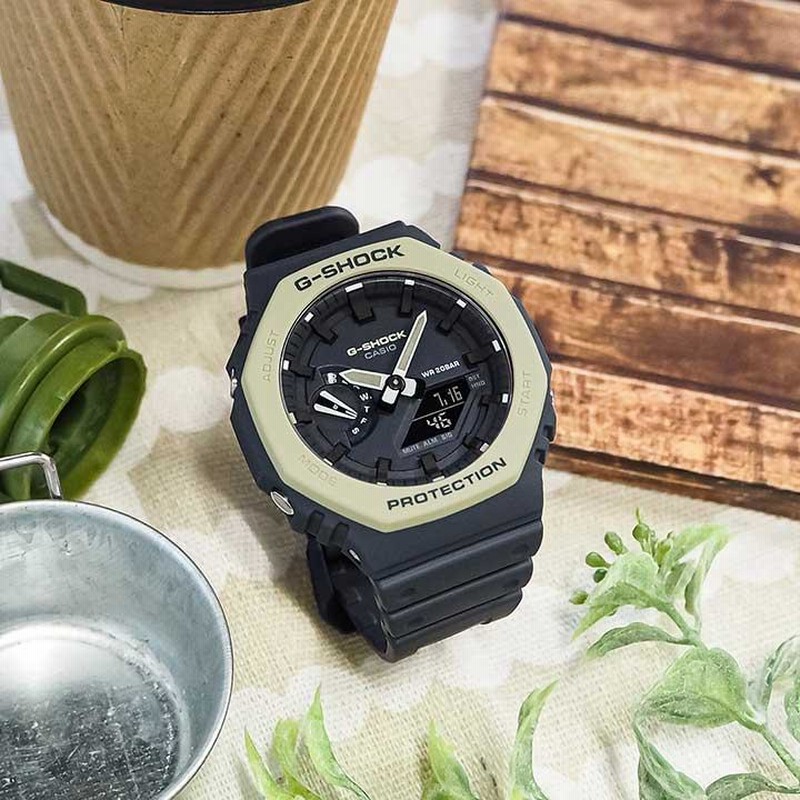 CASIO G-SHOCK カシオ Gショック カシオーク 八角形 オクタゴン アウトドア メンズ 腕時計 防水 青 ブルー ネイビー  GA-2110ET-2A 海外モデル ジーショック | LINEブランドカタログ