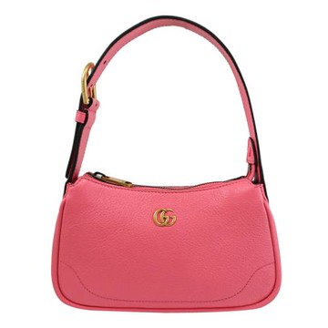 GUCCI 739076 Aphrodite 經典LOGO可調式肩背小包.粉