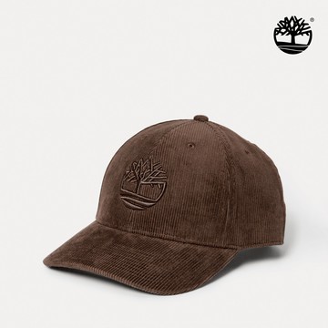 Timberland 中性棕色燈芯絨LOGO棒球帽|A65RJ243