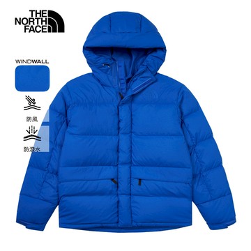 經典ICON男款藍色DWR防潑水羽絨外套｜8EBHCZ6