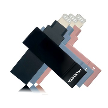 PIODATA iXflash Apple MFi認證USB3.2 Gen1 Type A/Lightning 1TB 繽紛版隨身碟(備份碟、加密碟)