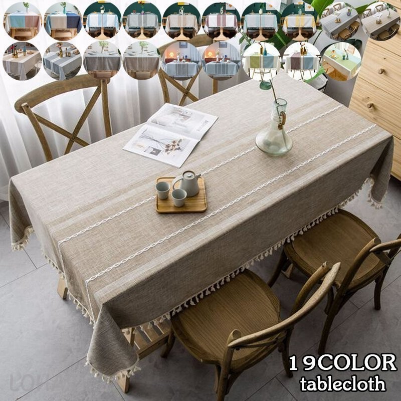 北欧 おしゃれ テーブルクロス テーブルセッティング 布 四角形 長方形 綿麻 刺繍 配色切り替え 高級感 テーブルクロス お手入れ簡単 家庭用 食卓カバー 19色 通販 Lineポイント最大0 5 Get Lineショッピング