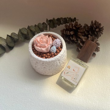 沐植調 靜謐森語 造型擴香石膏盆栽