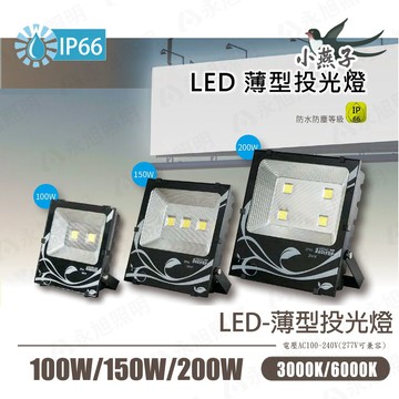 〖小燕子〗100W 150W 200W 戶外 投射燈 投光燈 COB燈珠 LED 廣告燈 探照燈 招牌燈 IP66 防護等級〖永光燈飾〗