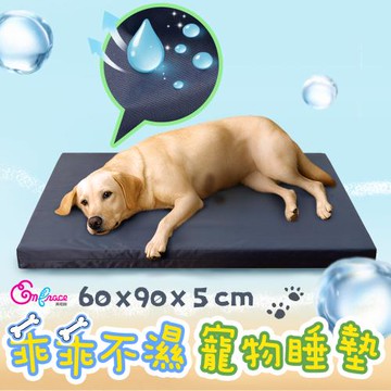 《英柏絲》護理級防水寵物床墊 90x60cm 寵物睡墊 表布可拆洗 防尿 防嘔吐 抑菌除臭 台灣製(柏林藍)