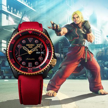 SEIKO 精工 5 Sports x 快打旋風 聯名限量機械錶-肯(4R36-08R0R)SRPF20K1
