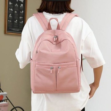 雙肩包2024秋季新款女士大容量潮流旅行包防潑水尼龍布學生背包