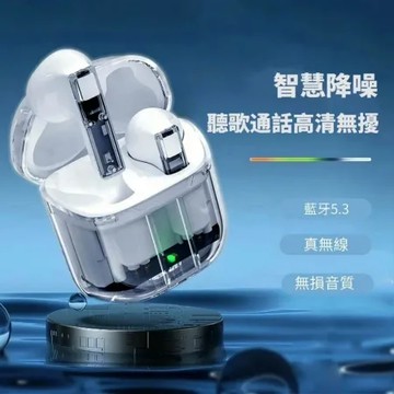 【科幻版】真無線音樂耳機 加贈太空透明艙 瞬連不等待