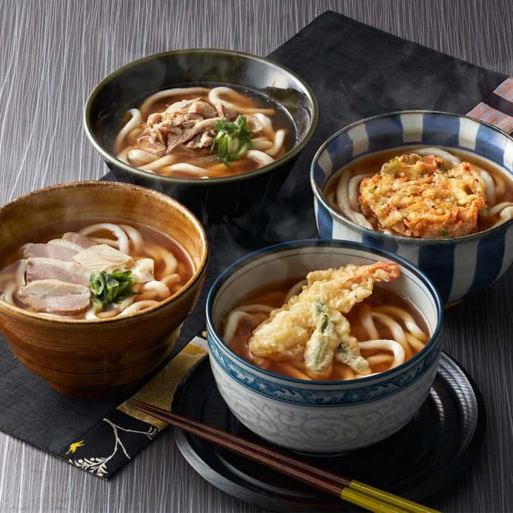 香川 小豆島 「うす家」 6種の手延うどんセット 計6個 牛肉手延うどん カレー手延うどん かき揚げ手延うどん 鴨南蛮手延うどん きつね手延 えび天手延